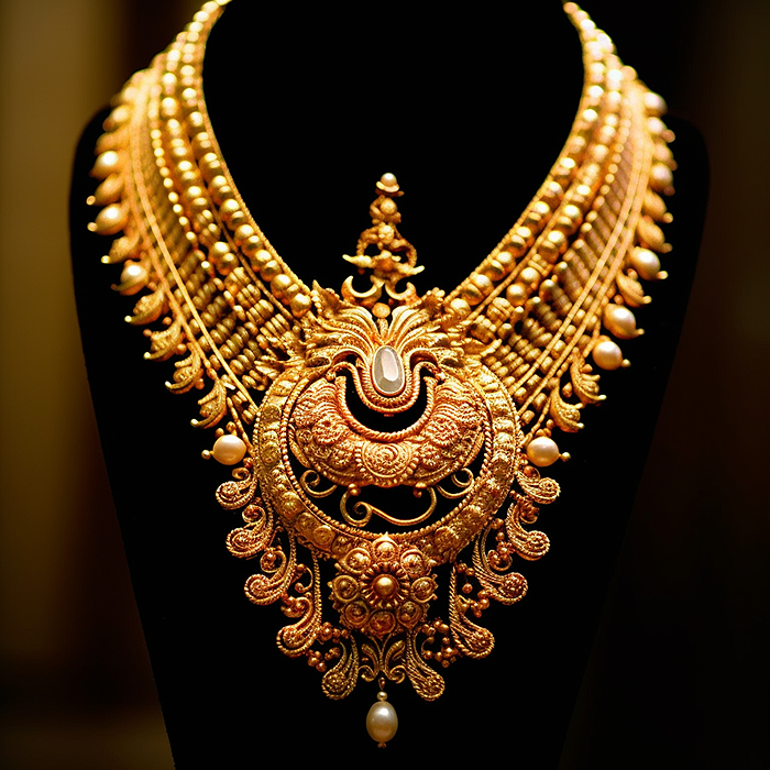 Best Golden Necklace Ideas for a Bride for the wedding day