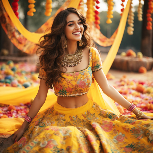 Colourful lehenga for Indian bride - 2024