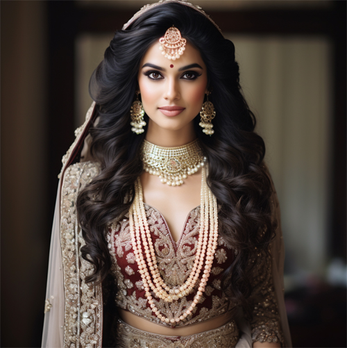 51 Stunning Wedding Hairstyles For A Round Face | Hair style on saree, Wedding  hairstyles for long hair, Engagement hairstyles