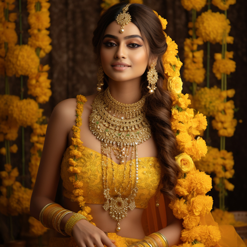 Latest Haldi Jewelry Ideas for the Indian Bride! Gold and Floral!