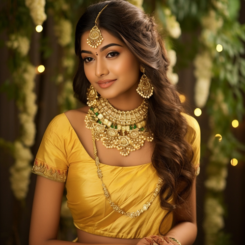 Best Haldi jewellery for bride - latest Ideas with pics 